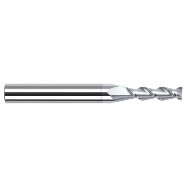 High Helix End Mill for Aluminum Alloys - Square, 0.0470" (3/64), Length of Cut: 1/4"